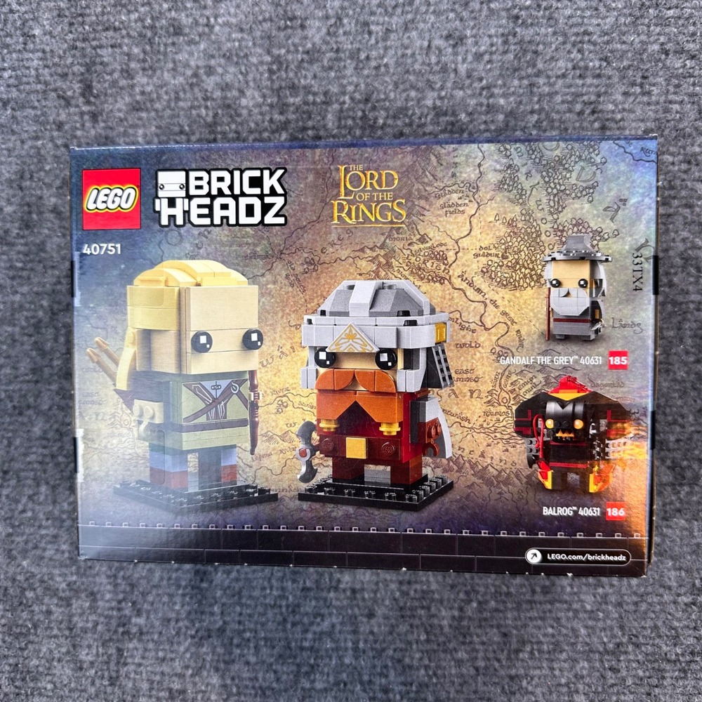 LEGO 40751 BrickHeadz Lord of the Rings Legolas & Gimli 10+ 184 pcs - Retired - Picture 2 of 6